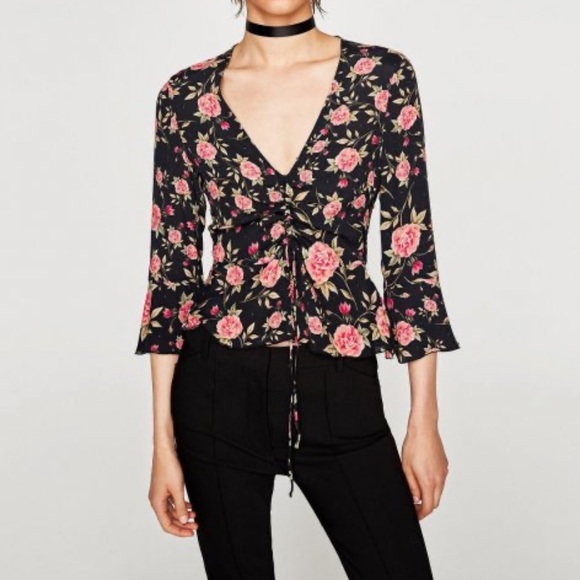 Zara Tops Zara Floral Top Poshmark